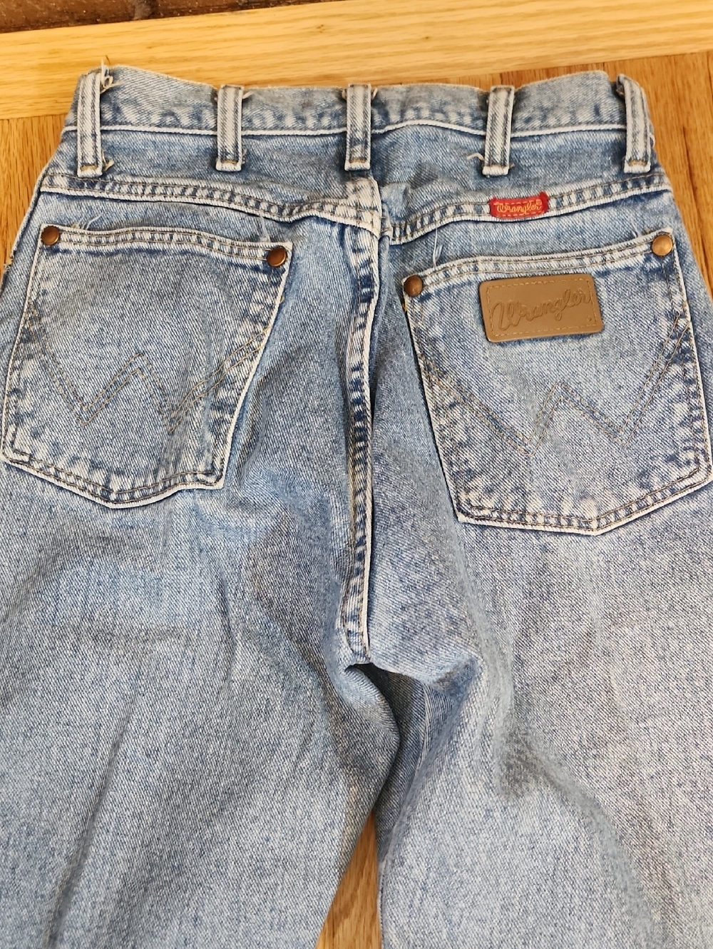 Vintage Womens Wrangler Light Blue Denim Jeans 5 X 36 Made In USA 100% Cotton - Picture 7 of 12